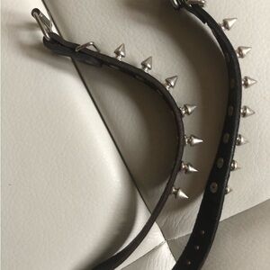 Two real Leather studded bracelets